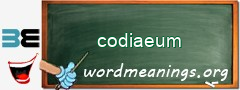 WordMeaning blackboard for codiaeum